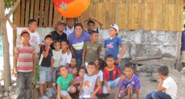 paige with students in nicaragua